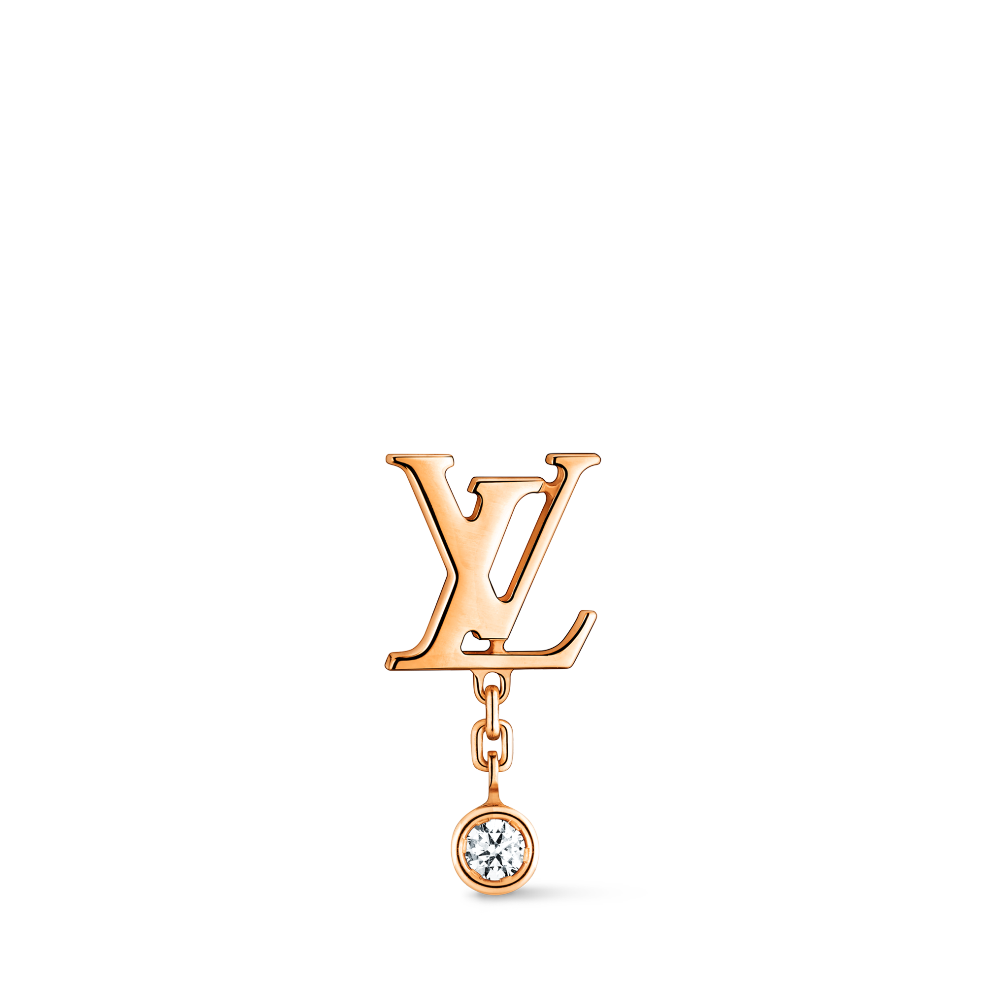 IDYLLE BLOSSOM LV EAR STUD, PINK GOLD AND DIAMOND - PER UNIT